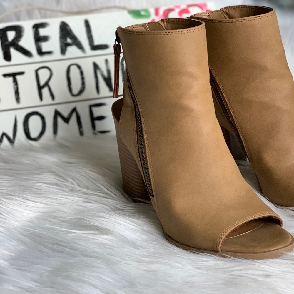 Tan Open Toe And Heel Booties - image 2